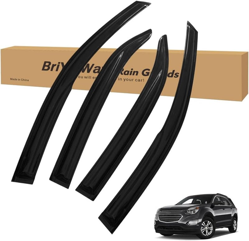 BriYorWay Vent Shades Rain Guards for Chevy Equinox 2010 2011 2012 2013 2014 2015 2016 2017 Accessories, for Chevy Equinox Window Deflectors Window Visors - Image 1